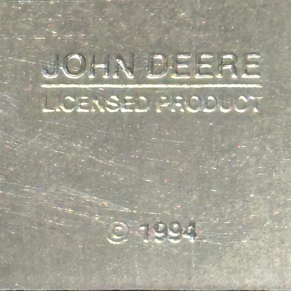Vintage 1995 John Deere Day History In The Making Farm Belt Buckle Pewter Tone